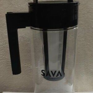 Sava Kitchen Cold Brew Coffee Maker w/Black Lid Pitcher 1.3 Liter NEW but No Lid